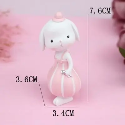 Kawaii с милым кроликом; сказочный сад, миниатюра фигурки моды стол служебный автомобиль аксессуары для украшения дома, рождественский подарок для девочек - Цвет: B