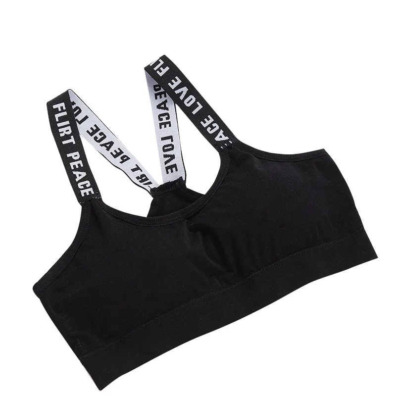 Sexy White And Black Wrap Chest Bra Running Yoga Shockproof Comfortable Sweat Absorbing Short Sports Underwear