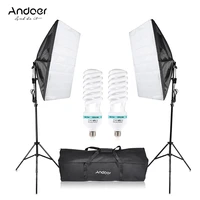 andoer photography studio kit cube umbrella softbox light lighting tent bulb tripod stand carrying bag for portrait accessories