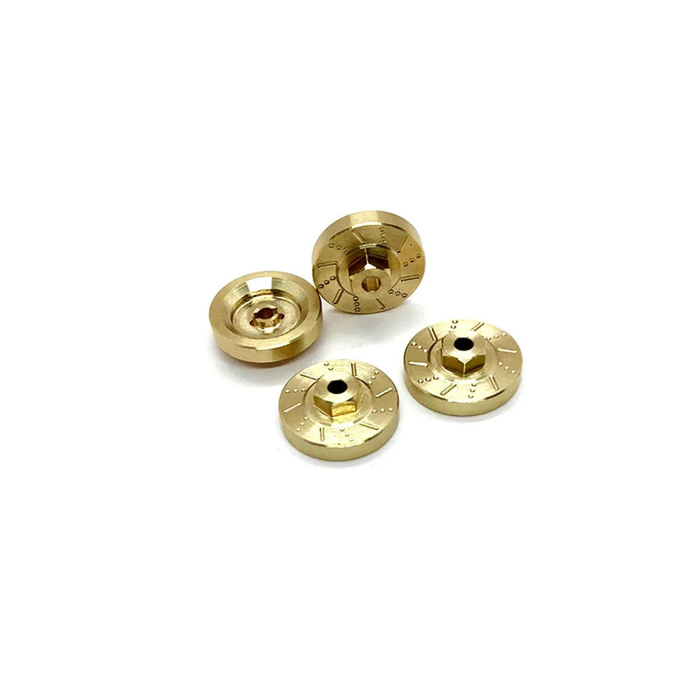 4 шт латунный тормозной диск Шестигранная муфта адаптер для 1/24 осевой SCX24 RC