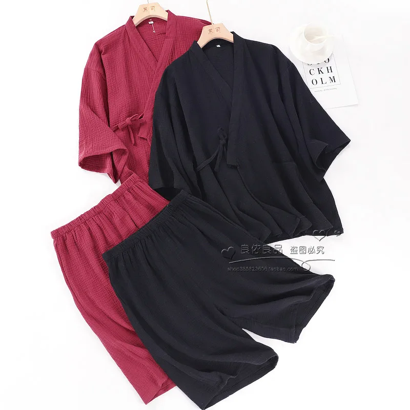 

Весенняя мода Винтаж хлопковое газовое пижамные комплекты и мужчин, для детей, одежда для сна, Повседневная Домашняя одежда, пижамы, домашня...