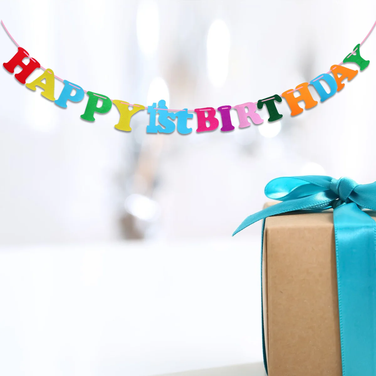 

Флажки на 1-й день рождения, баннер из цветного нетканого материала, висячая гирлянда, товары Вечерние