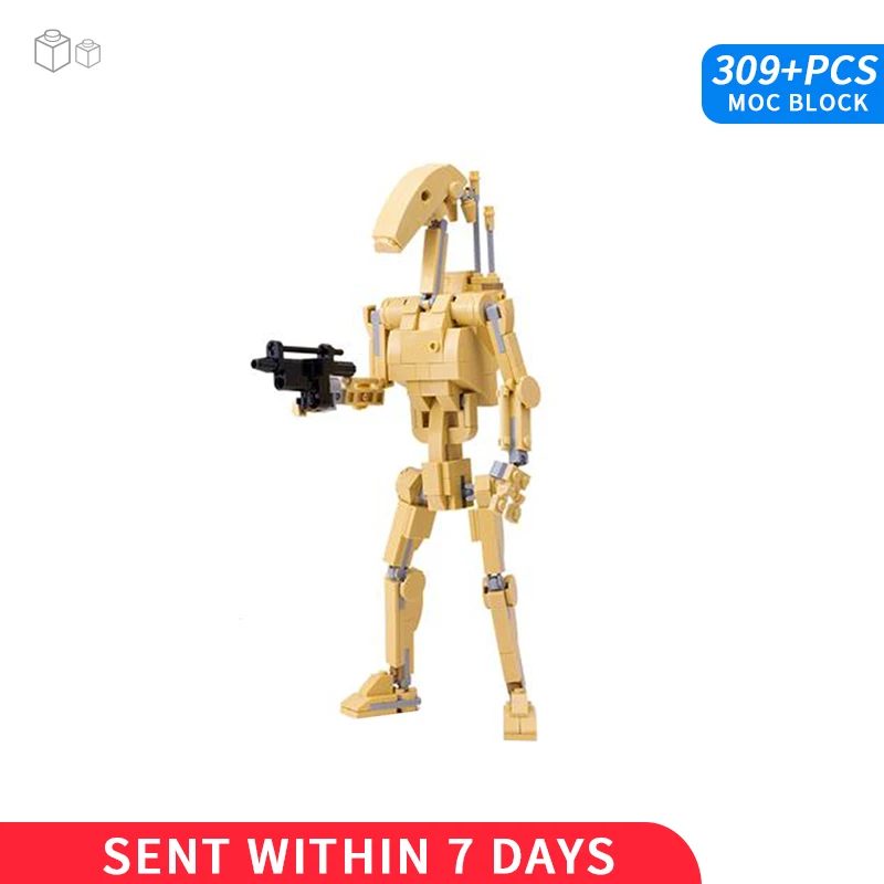 Конструктор MOC Space Wars имперский солдат торговая федерация дроид whit пистолет