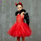 Платье-пачка для девочек с изображением красный дьявола