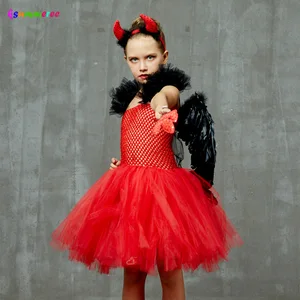 Платье-пачка для девочек с изображением красный дьявола