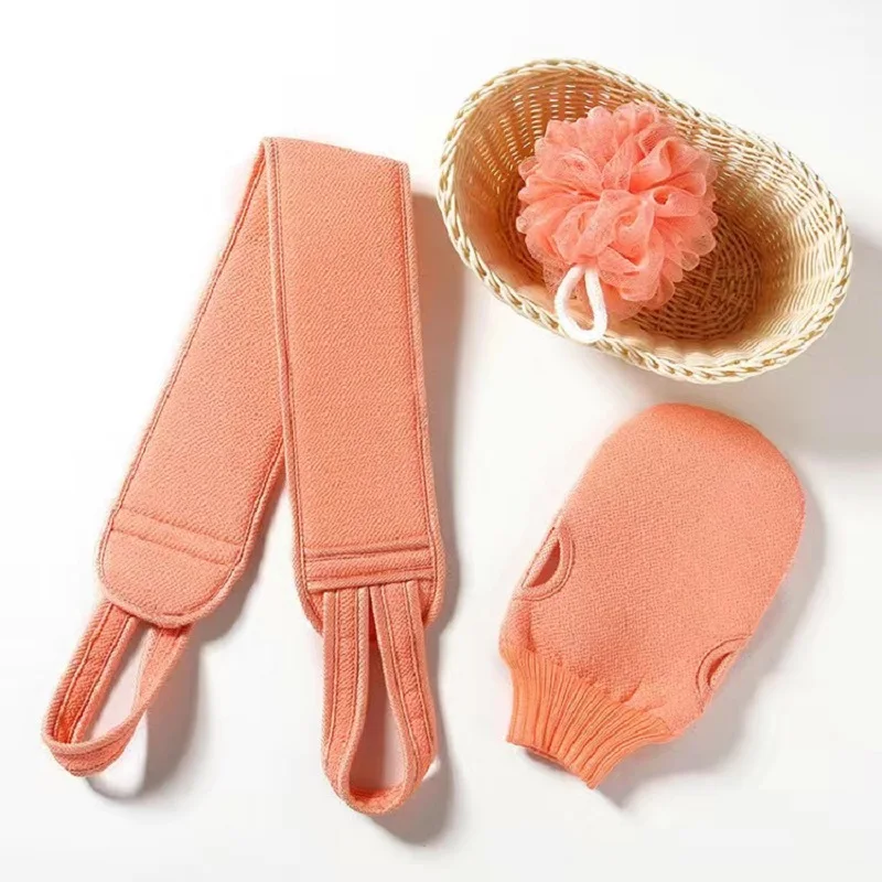 

Newest bath gloves shower spa exfoliating double-sided bath gloves body cleaning scrub gloves exfoliating horny bathroomsupplies