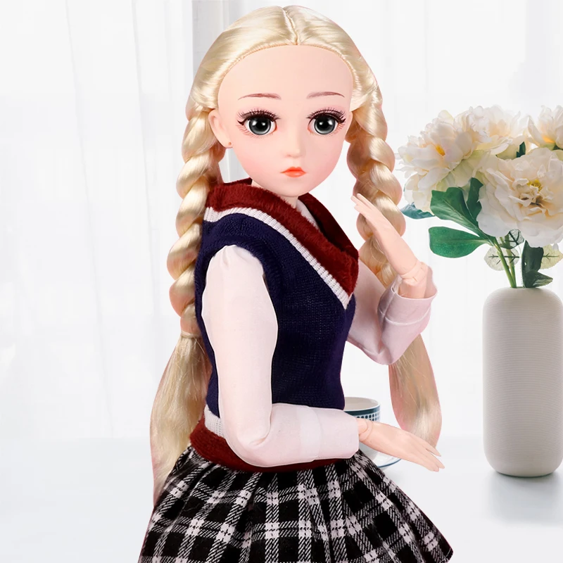 Кукла шарнирная 1/4 45 см с одеждой и обувью 18 шарнирами