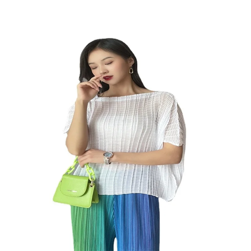 

Summer T-shirt White Loose Fashion Short-sleeved Women's Plus Size Tops X436