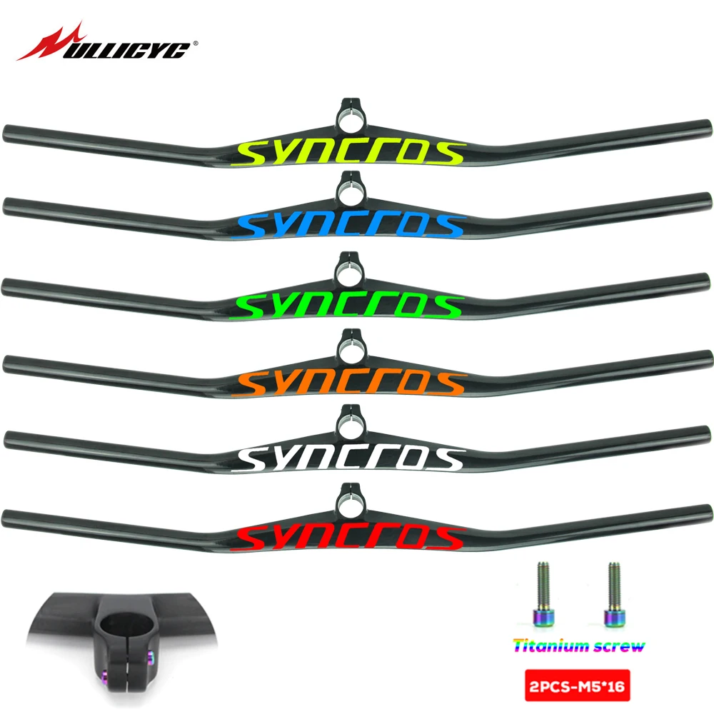 

SCOTT Brand Syncros Colorful Logo Black Paint MTB Integrated Handlebar Gloss Sticker UD Full Carbon Fibre Horizontal Handlebar