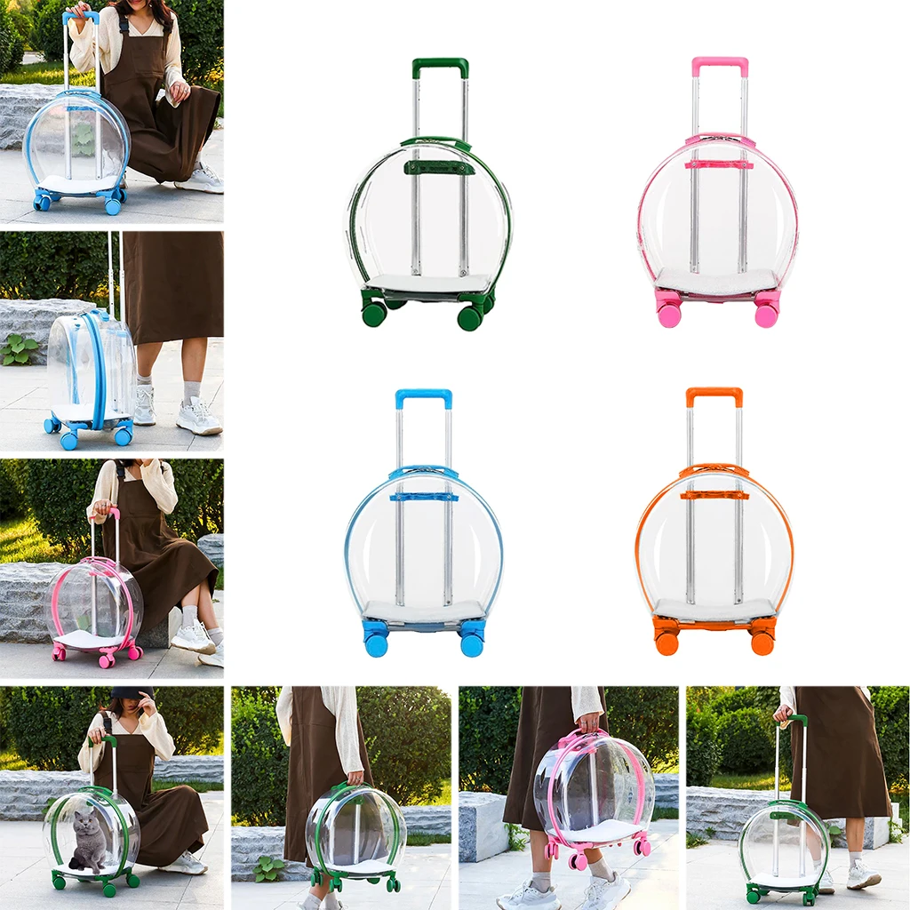 

Multifunctional Pet Carrier Outing Backpack Trolley Case Travel