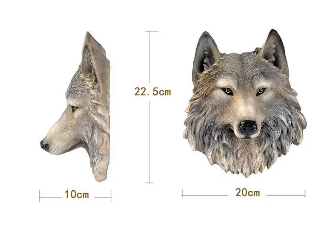 $ Лев тигр медведь волк голова леопарда скульптура статуя Настенная роспись