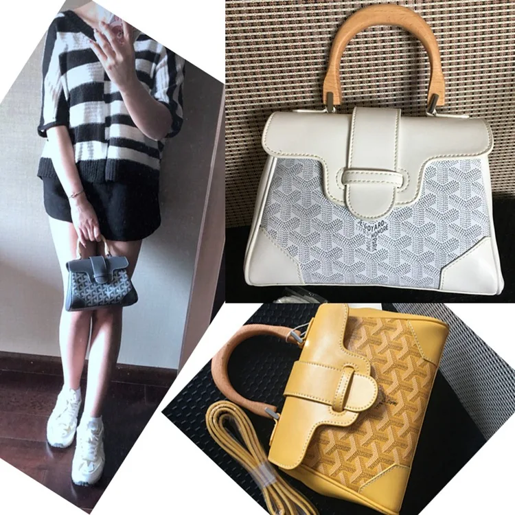 

2021 new shoulder bag fashion casual designer wooden handle portable messenger dual-use female bag