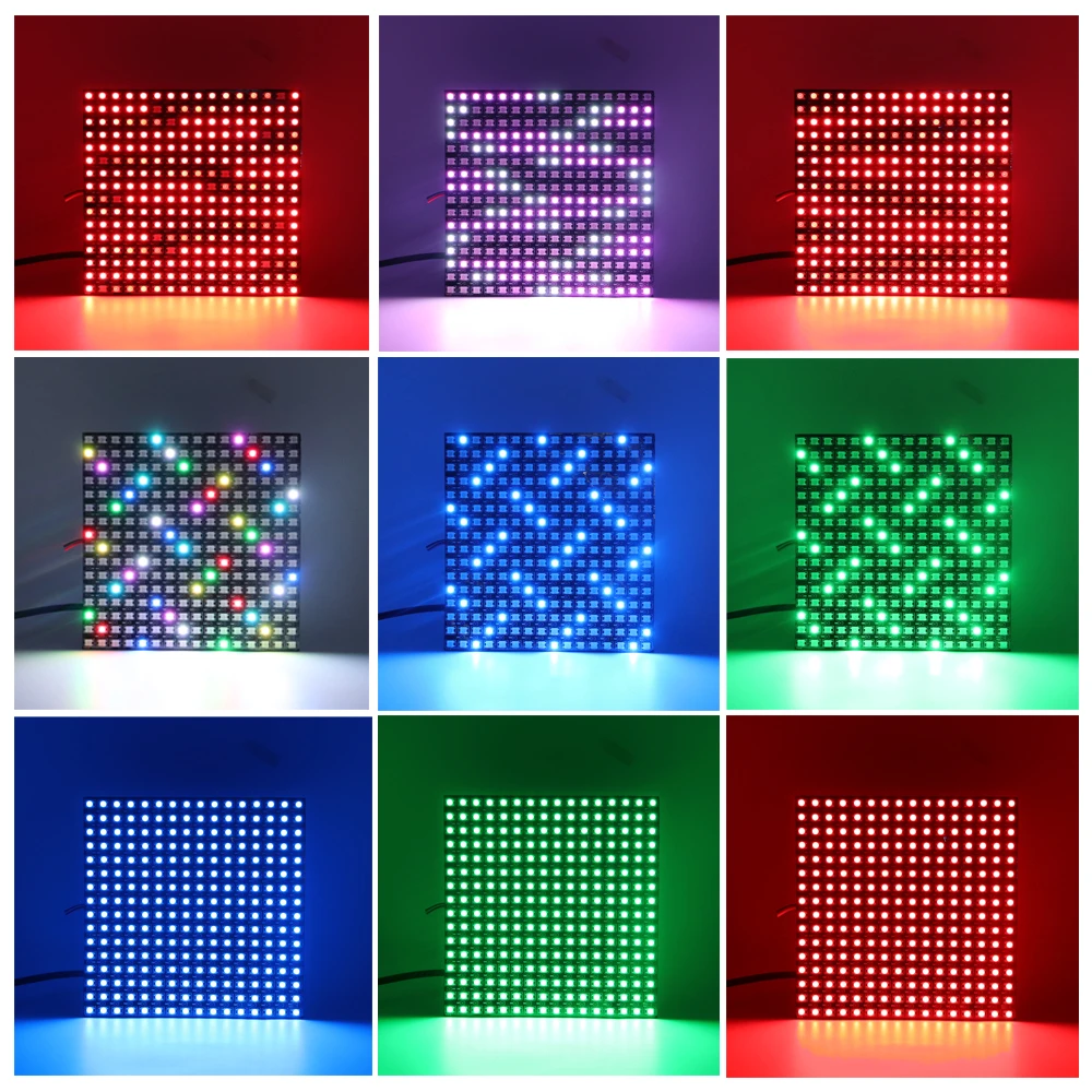WS2812B WS2812 RGB светодиодный цифровой гибкий индивидуально адресуемый панельный