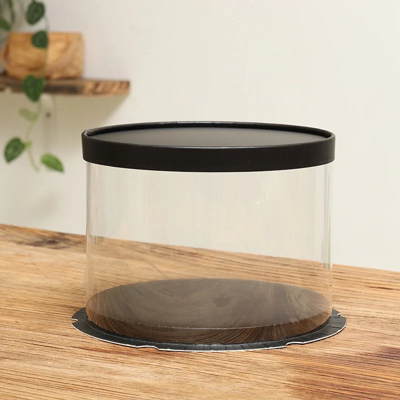 Новая модная круглая прозрачная коробка для торта 2 шт. 8 дюймов 1 яруса