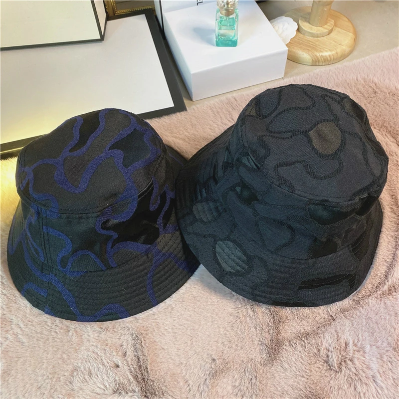 

Summer Brand Neutral Designer Cotton Camouflage Label Fisherman Hat Visor Hat Simple Ladies Bucket Hat