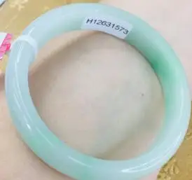 56mm-58mm Отправить сертификат натуральные браслеты из жадеита резные светло-зеленые двухцветные 54-61 мм женские нефритовые подарочные браслеты и ювелирные изделия - Цвет камня: 56mm-58mm