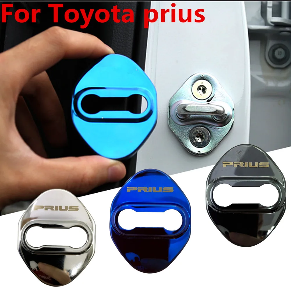 4 шт. защитные наклейки на автомобильные дверные замки для Toyota prius 2016 2019|Лепнина