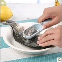 Серый Рыбья чешуя Щетка скребок кухонный гаджет для приготовления пищи скребковая щетка рыболовный инструмент Аксессуары Овощечистка быстрая Чистка рыбья кожа - Цвет: Серый