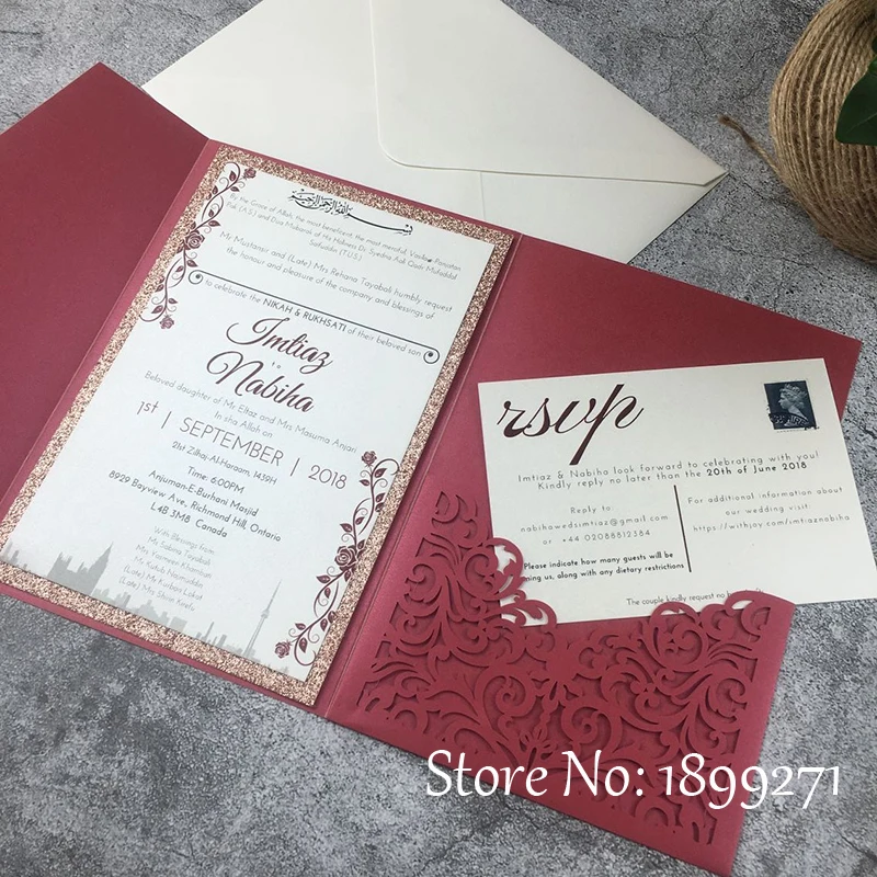 Высокое качество роскошные индивидуальные золотые металлические свадебные