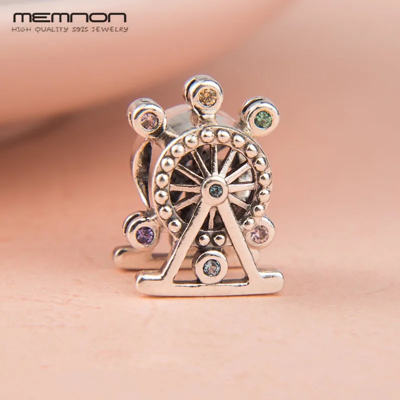 2018 New Summer Ferris Wheel Charms 925 sterling Silver fit bead charm Bracelet Necklace DIY for women Memnon fine Jewelry BE570 | Украшения