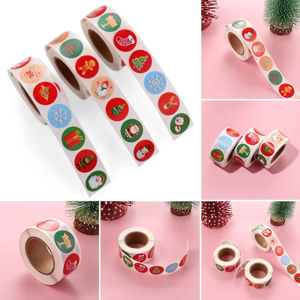 

Handmade Santa Claus Party Supplies Gifts Box Candy Bag Labels Sealing Stickers Merry Christmas Christmas Stickers