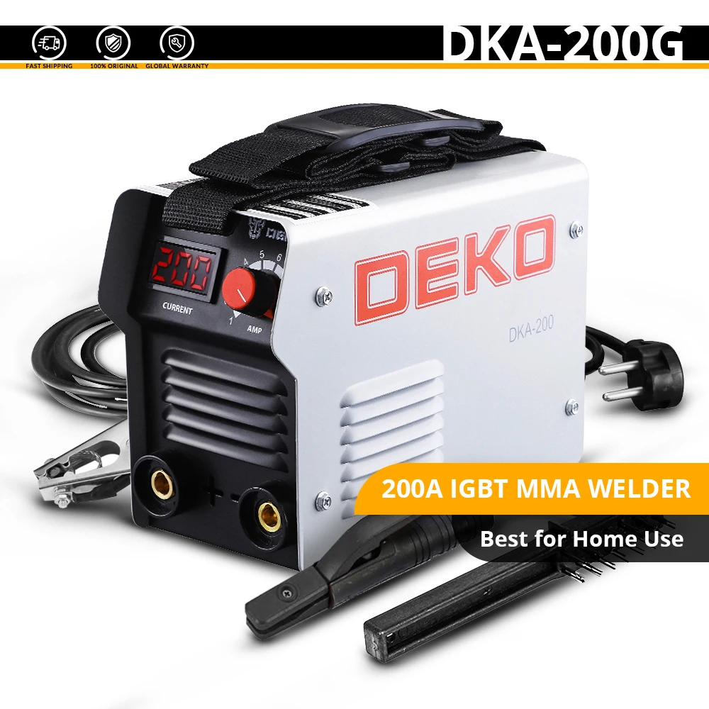 DKA-200G DEKO 220V 200/250A IGBT инвертор переменного тока дуговой сварочный аппарат MMA сварочный аппарат для сварки рабочих и электрических рабочих w/аксессуары - Цвет: DKA-200G