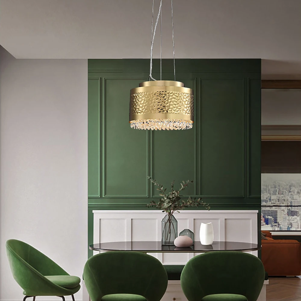 Современная светодиодная потолочная люстра для гостиной столовой Золотая