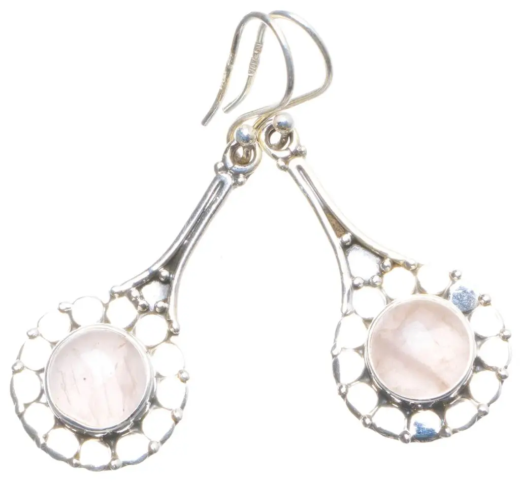 Уникальные серьги ручной работы из серебра 925 пробы с натуральным лунным камнем