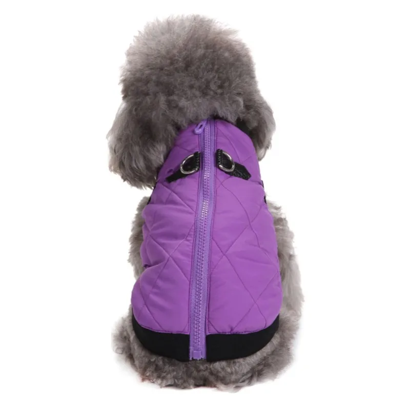 

Pet Coat Zipper Design Fashion Casual Polyester Thick Jacket Puppy Costume Comfortable Winter Warm Clothes For Small Medium Dogs
