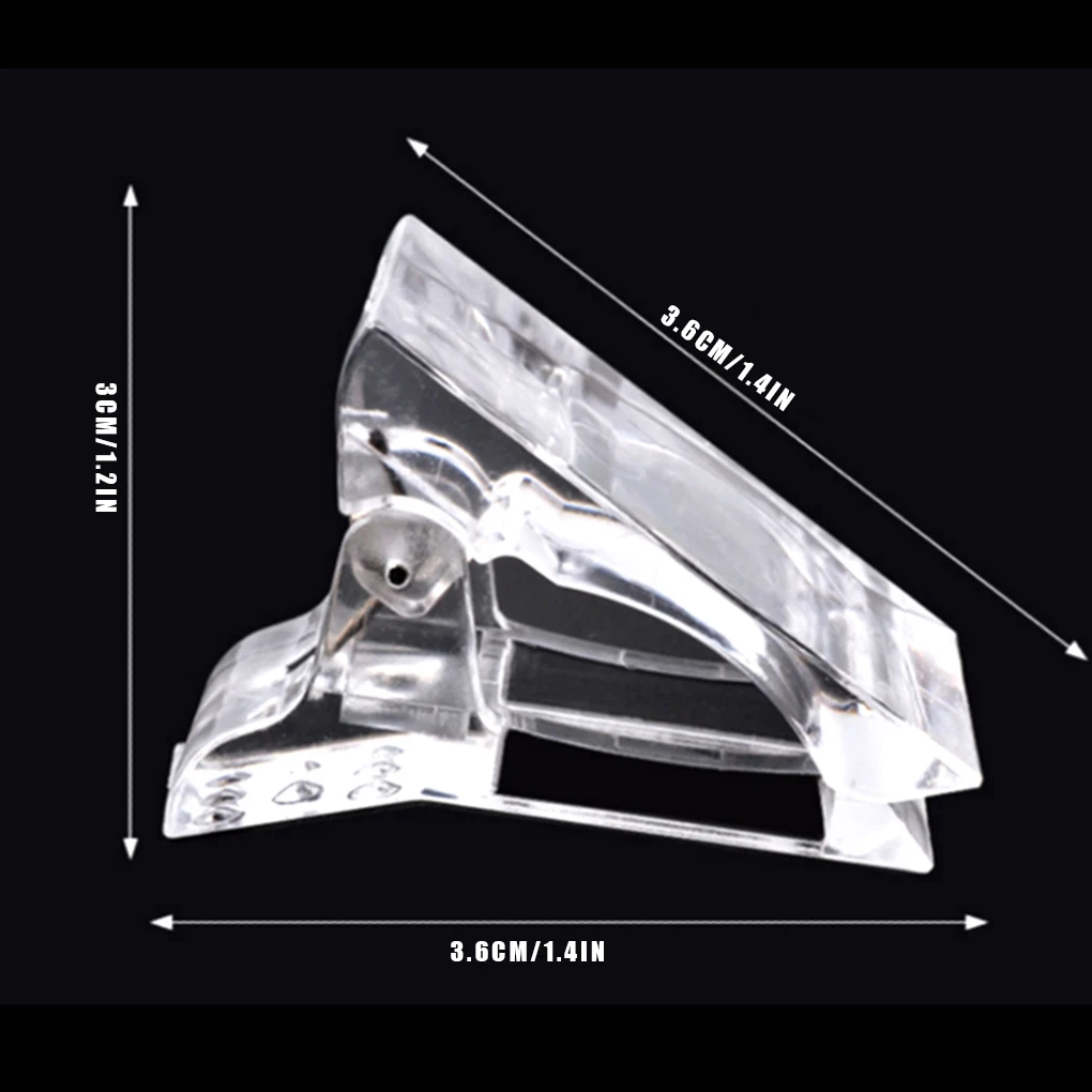 

1/2Pcs Plastic Transparent Gel Quick Building Nail Tips Clips Fingernail Extension UV LED Builder Clamps Nail Art Tool