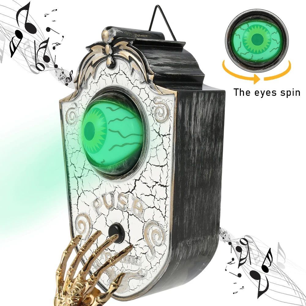 1 шт. украшение на Хэллоуин одноглазный дверной звонок привидение день