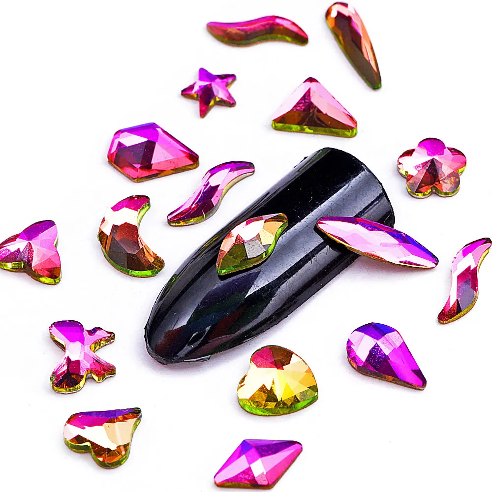 20 шт красный вулканический модный K9 стразы стекло кристалл не горячий фиксация