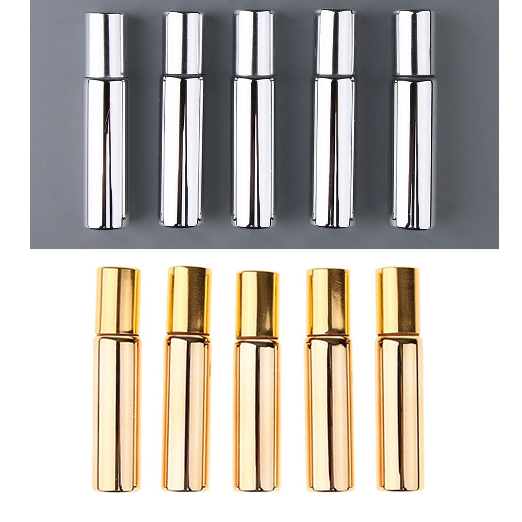 10 блестящие серебристые и золотые мл рулон стекла для путешествий пробные
