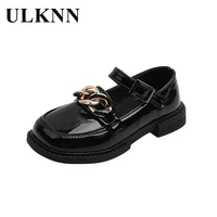 ulknn kids mary jane shoes for girls white square toe anti slippery princess shoes children hookloop rubber sole leather shoes