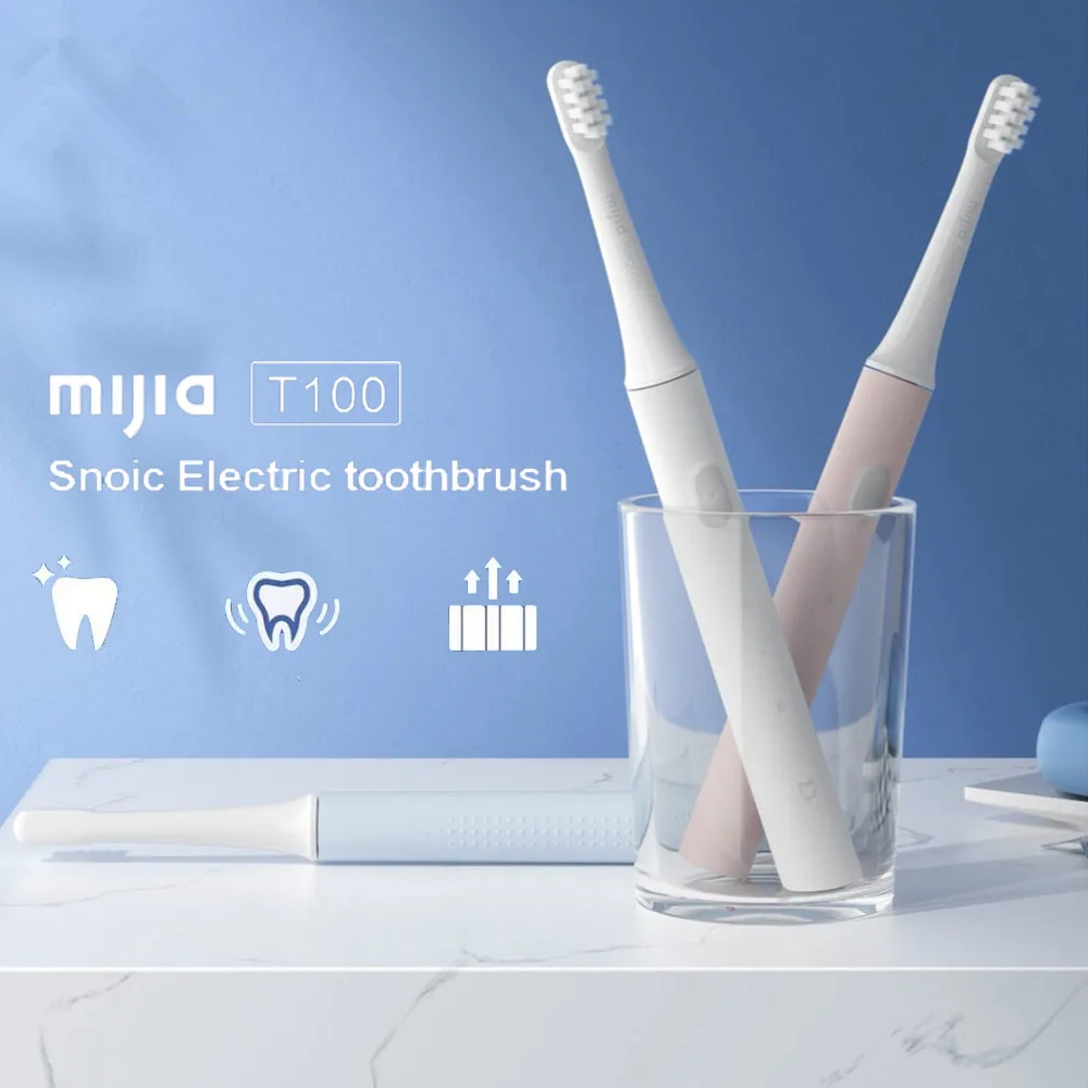 Зубная щетка Xiaomi Mijia T100 звуковая аккумуляторная USB-зарядка водонепроницаемая