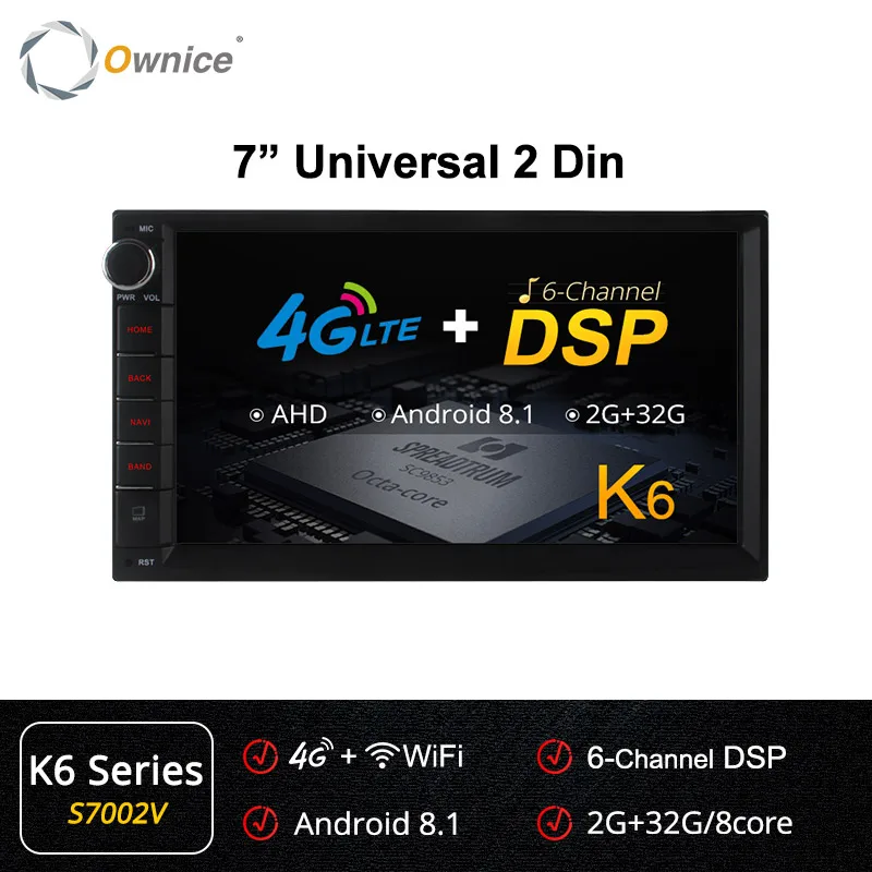 Ownice C500 Android 6,0 Octa Core 2 din универсальный для Nissan gps Navi BT Радио стерео аудио плеер(нет DVD) Строить-в 4G Moudule - Цвет: S7002 K6