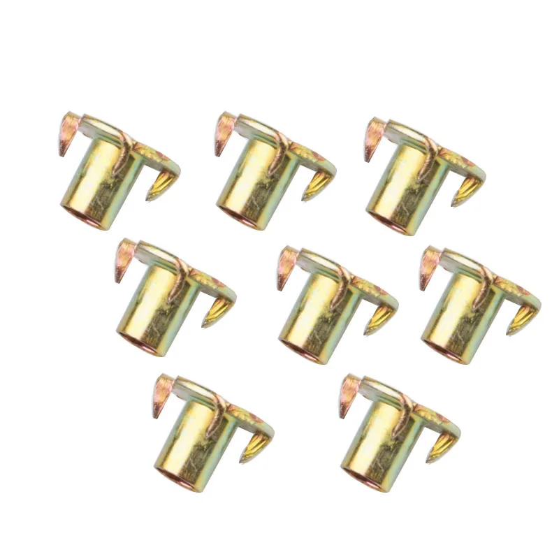 1/4&quot-20 T-Nuts | 100pc Pronged Tee Nut. for Wood Rock Climbing Holds Cabinetry Обустройство дома