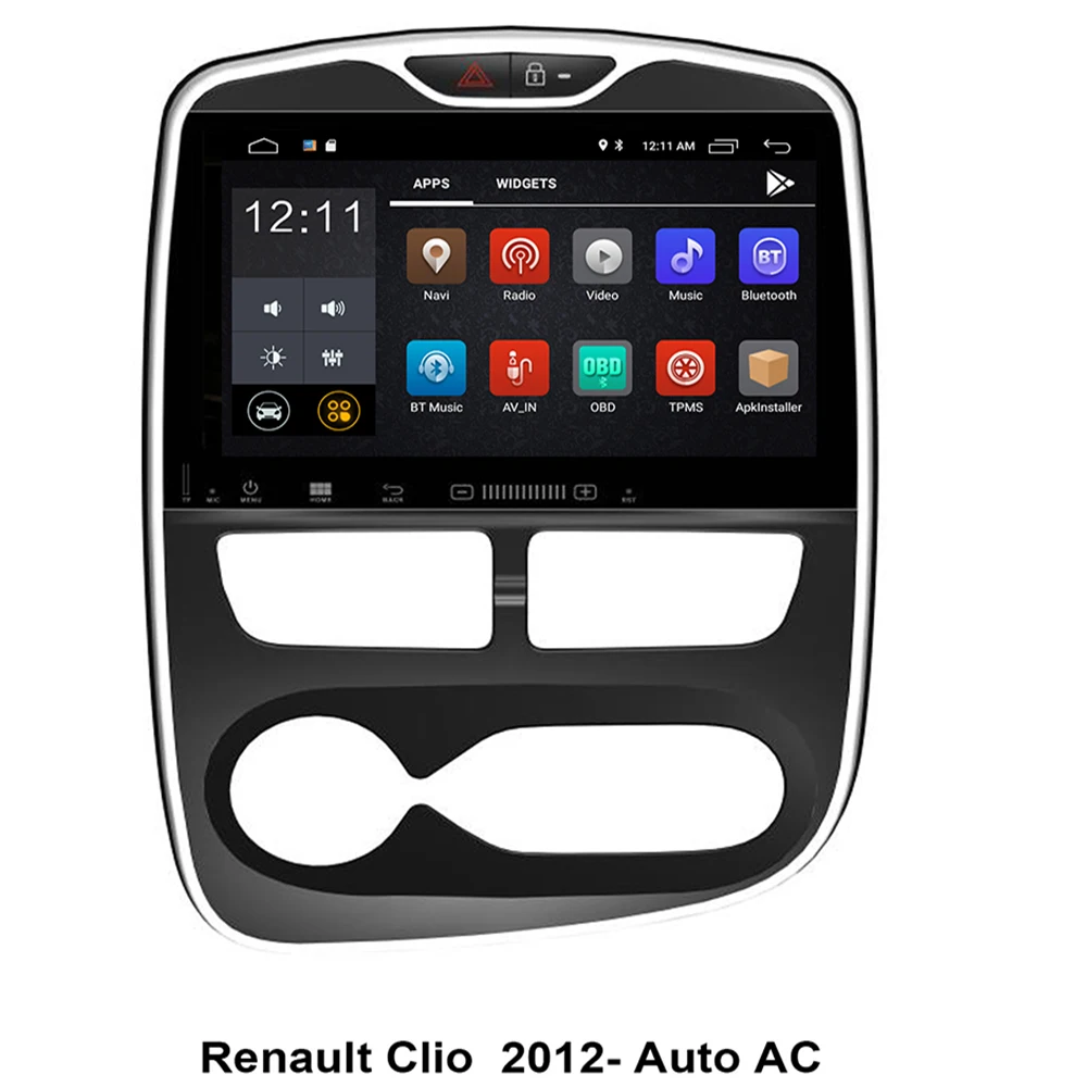 Автомобильный мультимедийный DVD плеер экран 10 2 дюйма 4G LTE Android 8 ядер GPS для Renault Clio