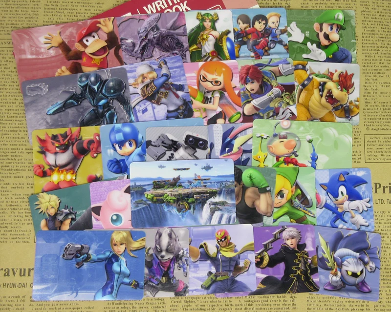 80pcs Super Smash Bros Ultimate Characters Stickers Crossover Fighting Game Mario Pikachu Mega Man Terry DLC SSBU Glossy Sticker