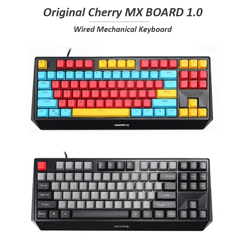 

Проводная клавиатура Cherry MX BOARD 1,0, Механическая игровая клавиатура с индивидуальными колпачками PBT, переключатель Cherry Switch, USB