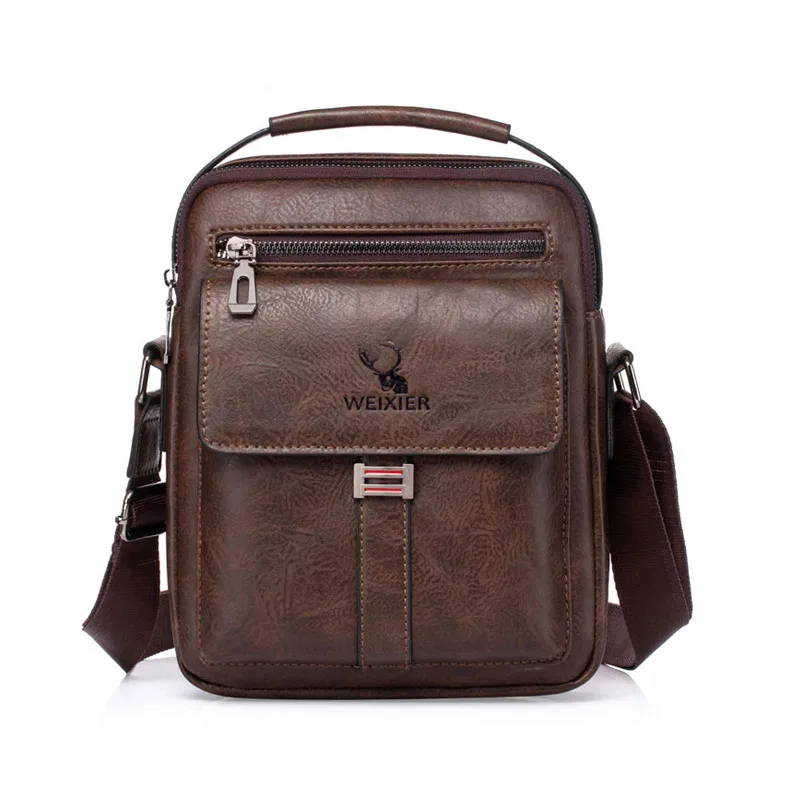 

New Men Shoulder Bags Vintage Men's Crossbody Bag For Male Multi-function Man Casual Zipper Handbags Top-handle Messenger Bags