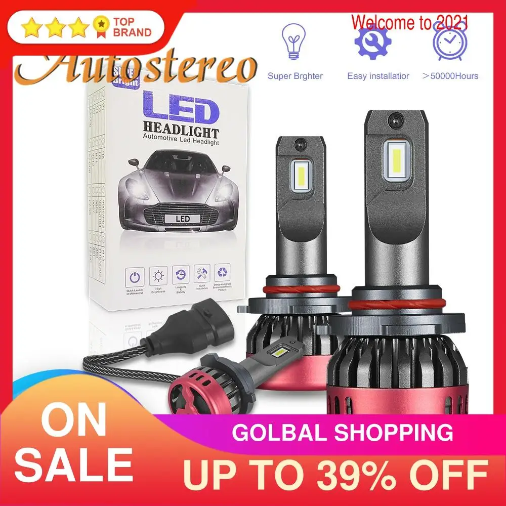 

2Pcs Car Headlights Bulbs LED H7 H4 H11 9006 9005 90W 9000LM Decoder Automobile Lamp Headlamp Front Fog Lights 6000K 12V Auto