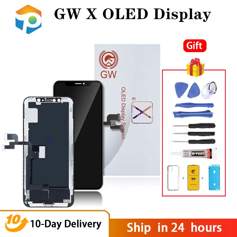 Test AAA OLED For iPhone X LCD For iPhone X Display Replacement Assembly Digitizer Touch Pantalla Perfect Repair Free Tools