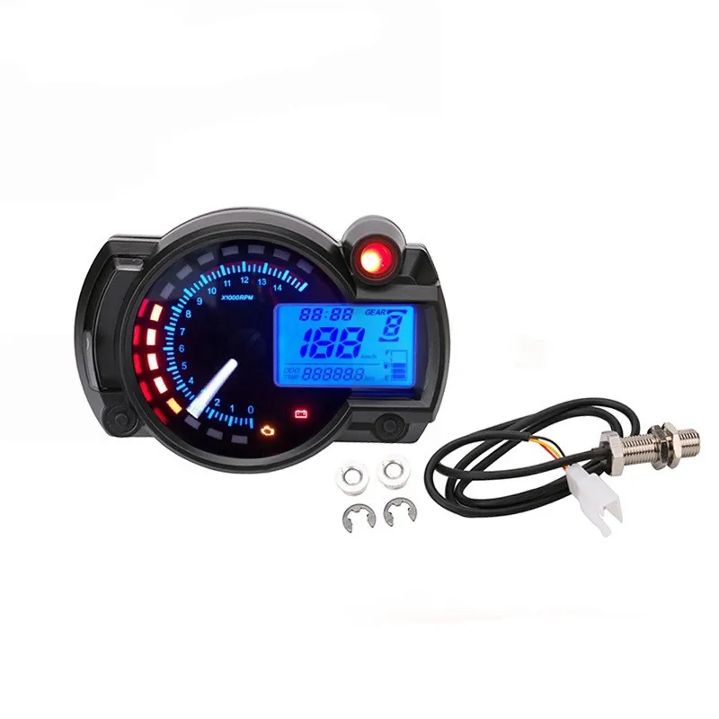 

12V Universal Motorcycle Multi-Function Meter Modification Mileage Lcd Display Speedometer For Motorcycle Tachometer