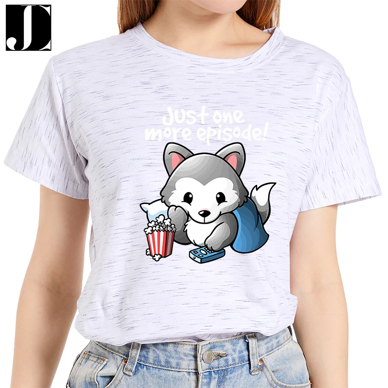 Футболка женская повседневная с коротким рукавом модная Милая рубашка из 100%