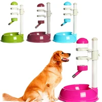 automatic pet water bottle feeder dispenser food dish stand for cat dog drink