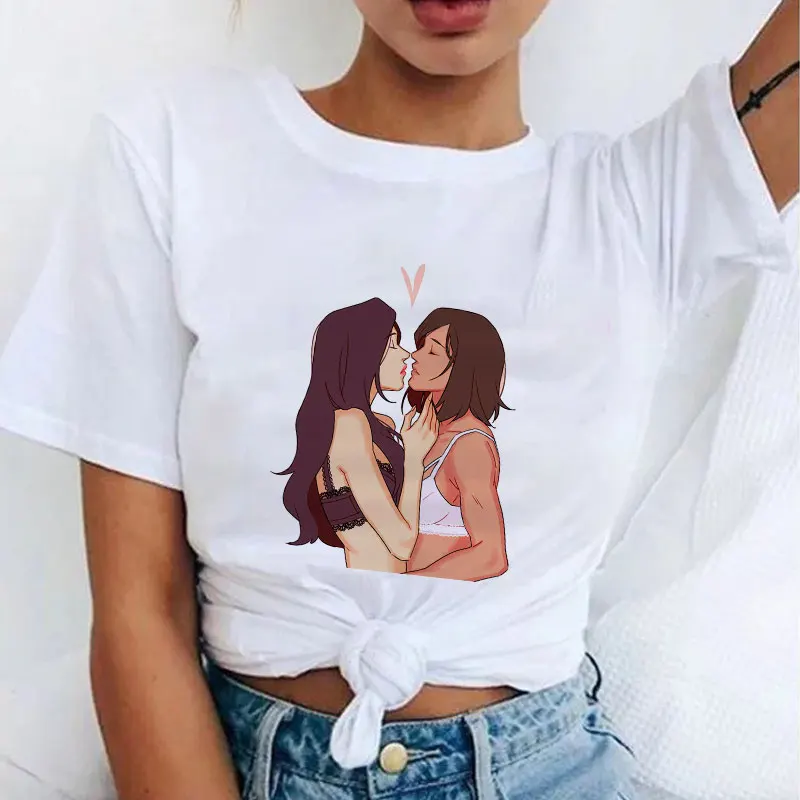 Lgbt Летняя женская футболка модная повседневная с коротким рукавом эстетическая