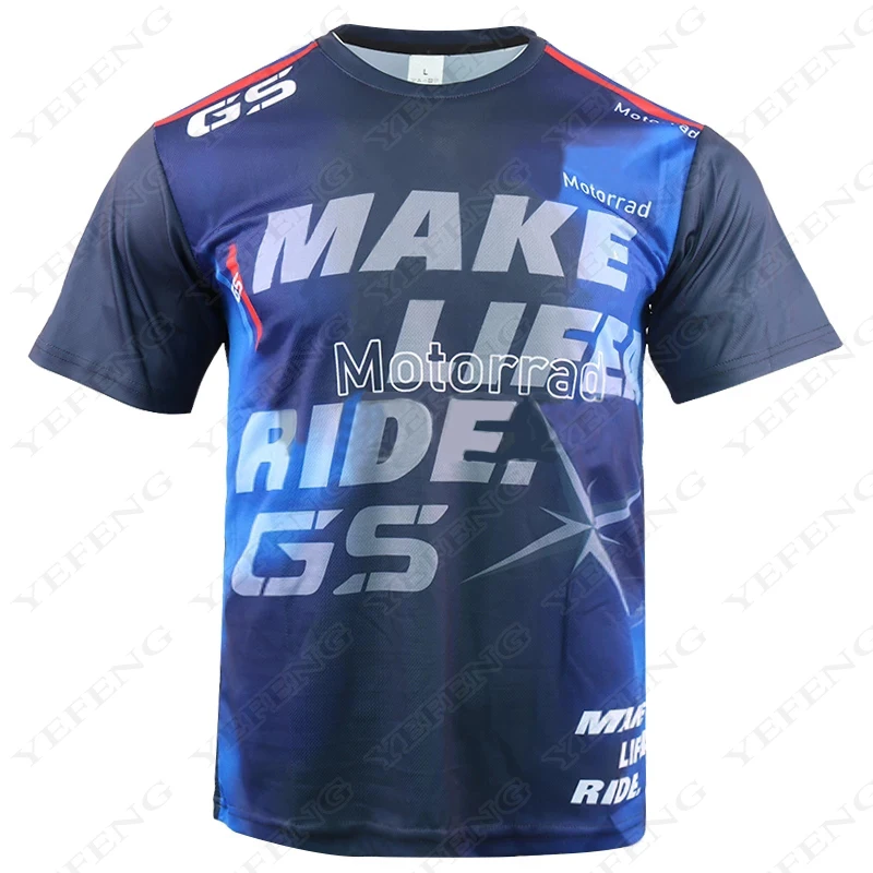 

GS Motorcycle ADVENTURE Motor Locomotive Riding Quick Dry Short Sleeve For BMW Motorrad Motocross Summer T-shirt Men's