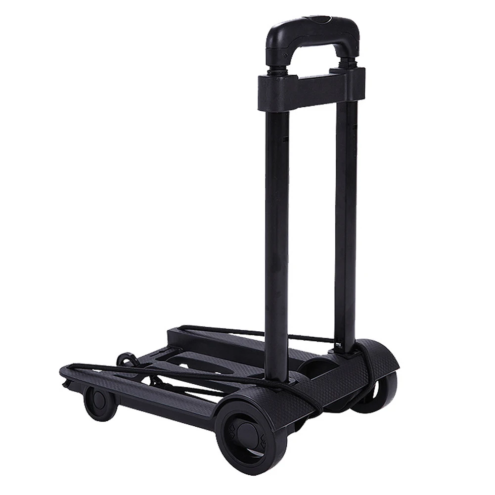 

Sturdy Travel Trailer Lightweight Luggage Cart Hand Pull High Load Quiet Wheeling Household Portable Folding Compact Practical