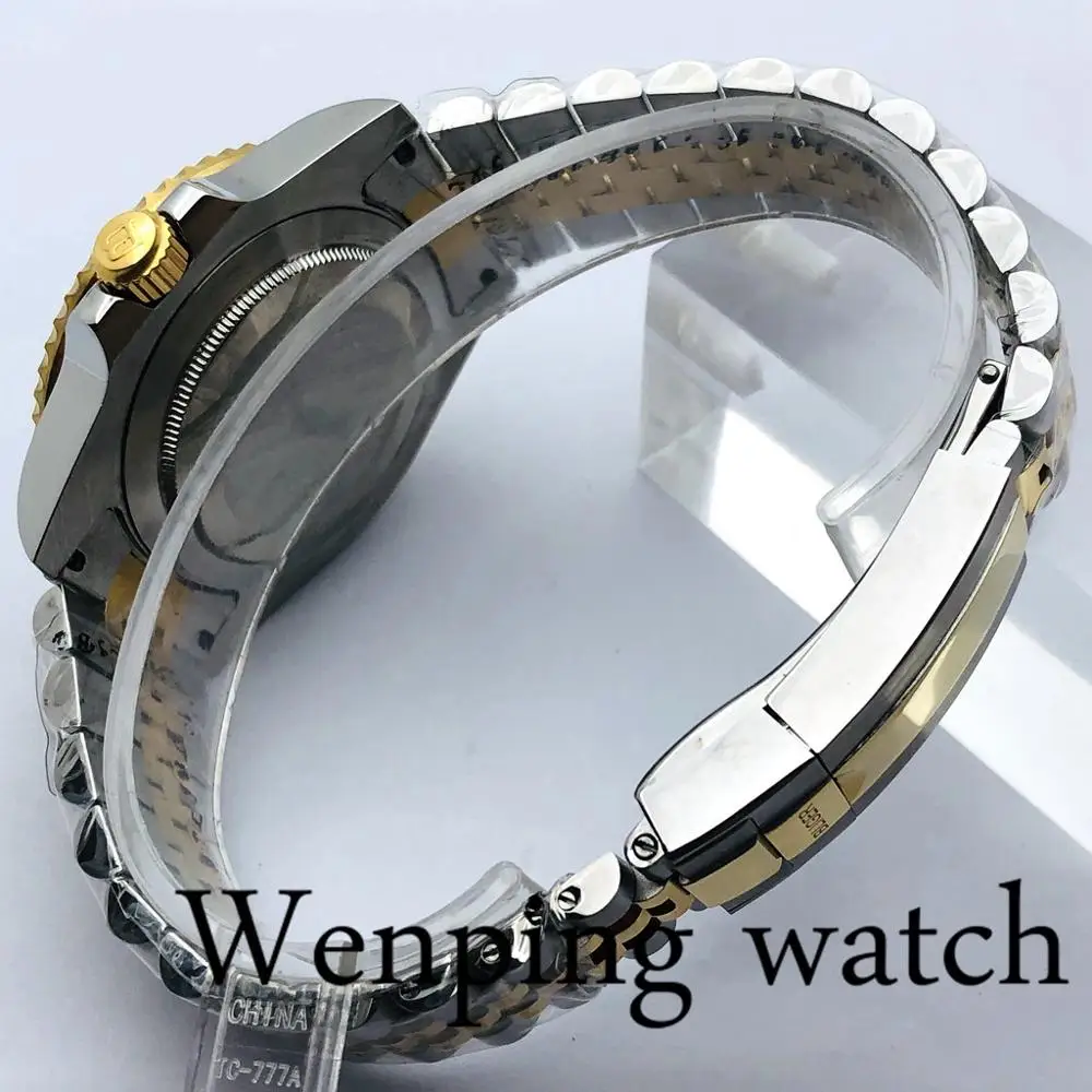 40 мм Bliger мужские роскошные механические часы с сапфировым стеклом керамический